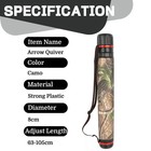 Archery Arrow Quiver Back Shoulder Tube Quiver Holder Case 63-105cmarrow Storage