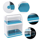 Organizer Storage Cup Holder Kitchen 2-tier Dish Drying Rack With Lid Cover Set 