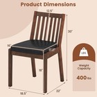 Dining Chair Set Of 2 Pu Leather Upholstered Kitchen Armless Chairs Espresso