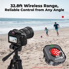 Wireless Camera Video Record Button Remote Rechargeable Cold Shoe Mount