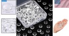 12mm Clear Round Glass Cabochons - 220 Pieces For Elegant Craft Creations