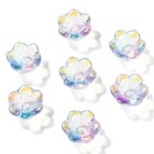 100x Lampwork Glass Crystal Beads Flower End Cap Beads For Jewelry Making