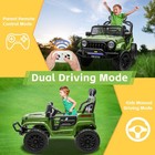Green 24v Ride On Toys For Big Kids 2 Seater Ride On Cars W  Remote Control Mp3