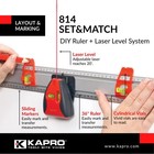 Kapro 3 Ft Aluminum Ruler     Precision Measuring Tool