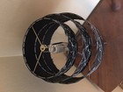 Mid Century Vintage Style 3 Tier Fiberglass Lamp Shade Modern  Pagoda Blk