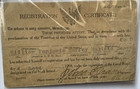 Wwi 1918 Registration Certificate Selective Service Haffey Henry Co Ohio