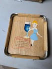 Mid-century Recipe Cocktail Tray Set   Great Condition 