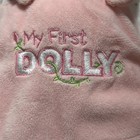 Baby Gund My First Dolly Plush Stuffed Doll Toy Pink Flower Blond Hair Lovey