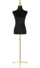 Female Dress Form Mannequin Half Body Torso With Adjustable Height  Black Velvet