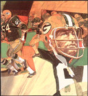 Chuck Bednarik Signed Illustrated Art Card Philadelphia Eagles 6 5x7 