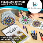 Stained Glass Mandala Art Kit - Diy Window Clings With Markers 10 Suncatchers