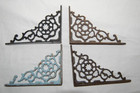 Antique Set Of  4 Matching Ornate Victorian  Iron  Shelf Brackets  4   X 5 3 4  