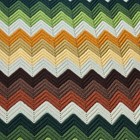 Vtg 70s Crochet Afghan Blanket Throw Zig Zag Chevron Retro Granny Hippie 77x56 