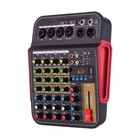 4-channel Digital Audio Mixer Usb Sound Mixing Console For Live Studio Podcast
