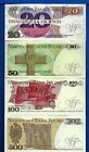 Poland 20 50 100 500 Zlotych Years 1975-1988 Uncirculated Banknotes Set   4