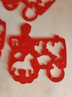 Vintage 1986 Ronald Mcdonald s Happy Meal Red Stencil Animals Fruit Lot Of 6