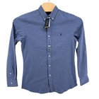 New Polo Ralph Lauren Mens Medium Slim Fit Performance Light Blue Wicking Shirt