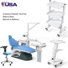Dental Unit Chair Computer Controlled Dc Motor Pu Hard Leather dental Tool Cart