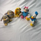 Disney Plush Bean Bag Lot 5 Minnie Mouse Donald Duck Lady Thumper Nwt Bundle