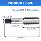 2 Pcs M18 X 1 5 Metric Hand Tap  Right Hand Hss Threading Milling Tap