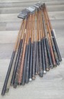 17 Antique Vintage Lefty 1900-1930 Left Hand Hickory Wood Shaft Golf Clubs