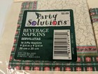 Four Packs 16 Vtg Christmas Party Paper Beverage Cocktail Napkins Holly Plaid