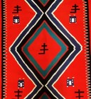 Navajo Germantown Pictorial Blanket With Houses Or Trains C  1890  107  X 70 