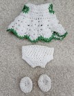 Vintage Crochet Doll Outfit Coverup And Hat Handmade Fits 7 Inch Ginny Doll