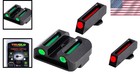 Fiber Optic Sights For Handgun  Picatinny Mount  Red green Dot
