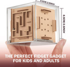 Fidget Puzzle Cube For Kids And Adults - 6-sided Wooden Puzzle Game Fidget Toy F