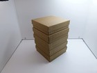100 Qty - Natural-kraft Cotton Filled Gift Boxes - Size 3 1 2  X 3 1 2  X   