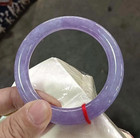 Certified Natural Lavender purple Myanmar Jade Jadeite Bracelets Bangle 60mm