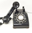Working 1959 Western Electric Black Rotary Desk Telephone 500-3