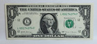  1 One Us Dollar Bill Note Miscut Misaligned Off Center Error