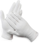 12 Pairs Xl White Cotton Gloves For Dry Hand Moisturizing Cosmetic Hand Spa
