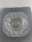 Vintage Federal Glass Madrid Clear Glass Bowl 7  Square Bowl