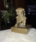 Antique Vintage Pair Chinese Bronze Brass Foo Dog Wax Seal Stamps Small