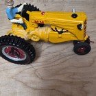 Minneapolis-moline 1 64 Yellow Diecast Farm Tractor W  Farmer Figure   Trailer
