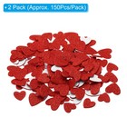 2pack Foam Stickers Eva Adhesive Glitters Foam Shape Sticker Red Heart