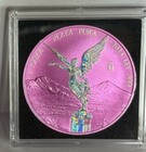 2024 Mexico Libertad Space Pink Holographic Edition 1 Oz Silver Color Coin