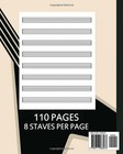 Blank Sheet Music Notebook - Wide Staff  8 Stave Manuscript Paperback
