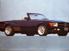 Vintage Original Poster 1984 Mercedes Benz 500 Sl Convertible Sports Car Poster