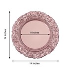 6 Rose Gold 14  Round Baroque Metallic Charger Plates Party Decorations Supplies