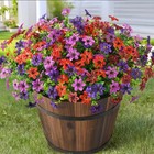 Artificial Flowers For Outdoors Fake Outdoor Plants  12 Bundle Purple Red Brown