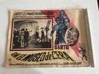 1963 Santo In Wax Museum Horror Mexican Lobby Card Frankenstein Wolfman Vintage