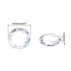 50 Pcs 16mm White Flat Back Round Acrylic Rhinestones For Crafts Clothes Diy