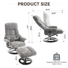 Massage Swivel Recliner W  Ottoman  Heated   Adjustable