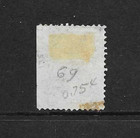 Us Scott  69 Gray Black Washington 12-cent 1861  Cork Cancel  Vg f  Sm  Faults
