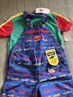 Vintage Rare Oshkosh B   gosh Outfit Train Themed 2t Pants   Shirt Brand New W Tgs