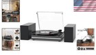 Vintage Vinyl Record Player With Dual Speakers And Bluetooth - 3 Speed Turntable